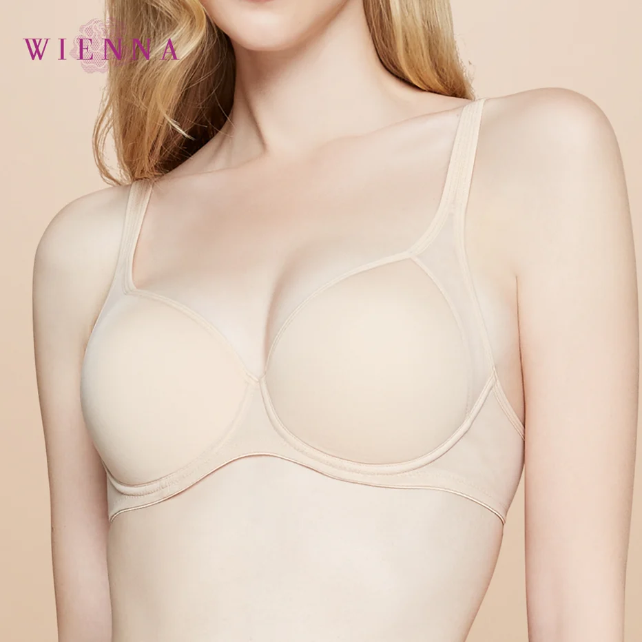 WIENNA เสื้อในมีโครง ตัวเรียบ สีดำ สีเนื้อ สีน้ำเงิน รุ่น DB27291