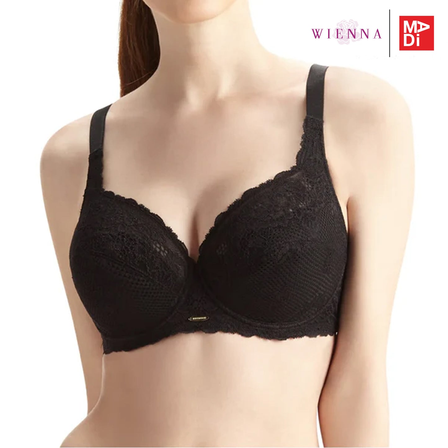 FULL MOON BRA (FULL SEXY) เสื้อในมีโครง สาวคัพใหญ่ ลายลูกไม้ ซับบาง รุ่น NB44401