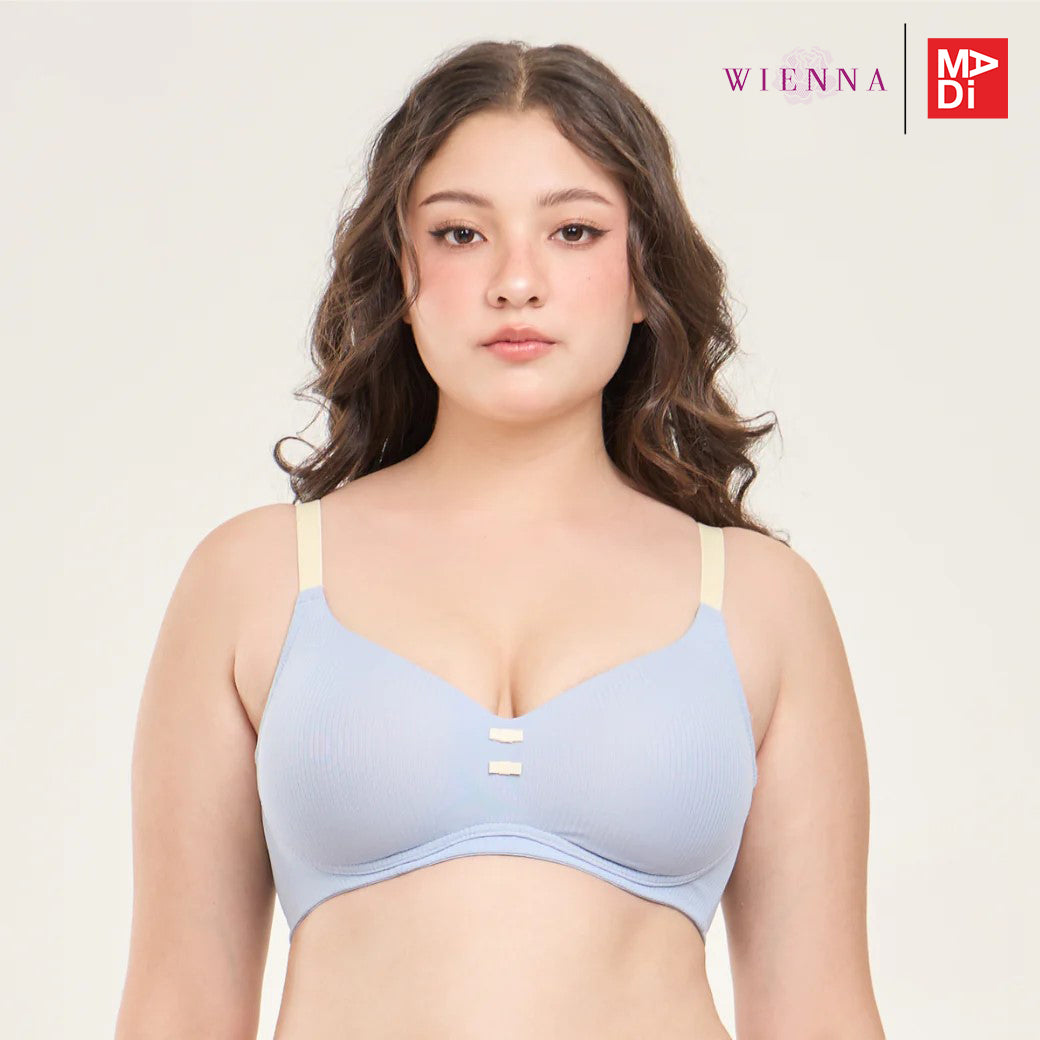 FULL MOON BRA Cotton Candy เสื้อในไร้โครง สาวคัพใหญ่ เต้าโมล ตัวเรียบ สีเนื้อ สีฟ้า สีเขียว รุ่น NB45406