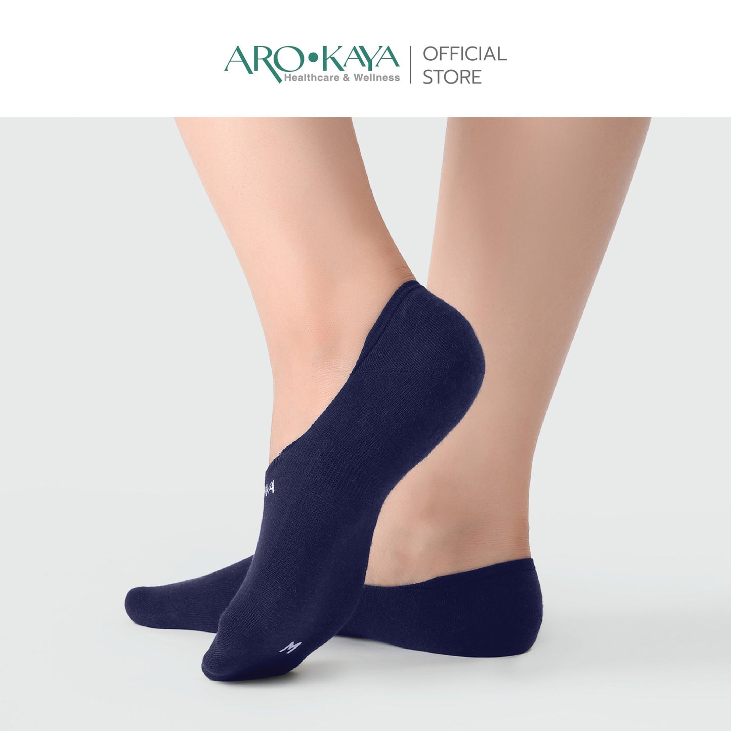 AROKAYA ZERO ODOR SOCKS - FOOT COVER ถุงเท้าแบบซ่อน มีแถบซิลิโคนกันเลื่อนหลุด รุ่น AA1L00