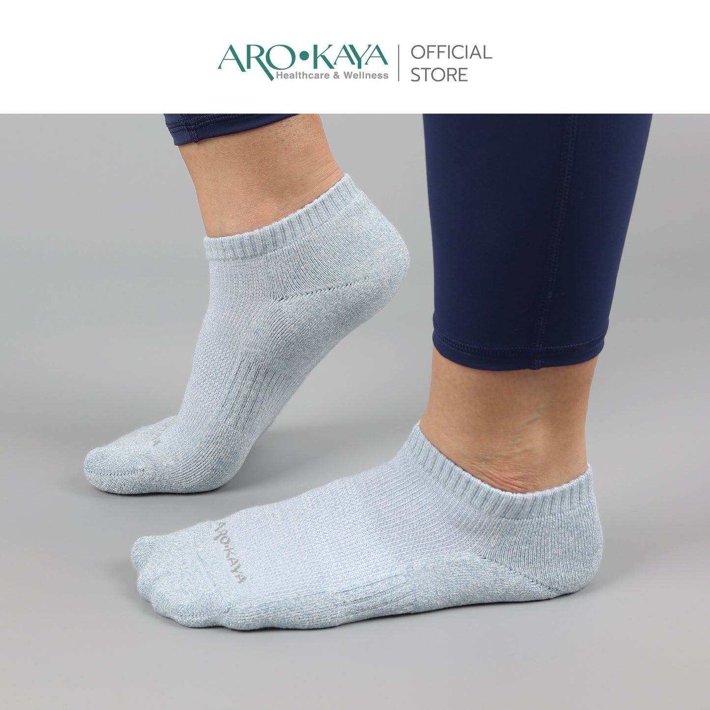 AROKAYA ZERO ODOR SOCKS - NO SHOW PLUS ถุงเท้าข้อสั้น เสริมพื้นหนา รุ่น AA1L06