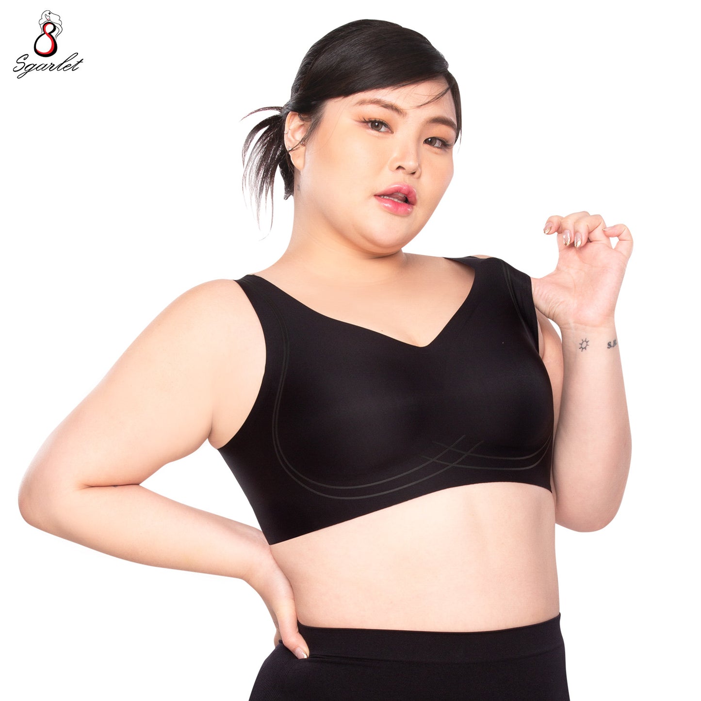 Sgarlet Plussize เสื้อในไร้โครง ไร้ตะเข็บ แบบ Bonding ใส่สบาย เรียบเนียนทั้งตัว MB1528