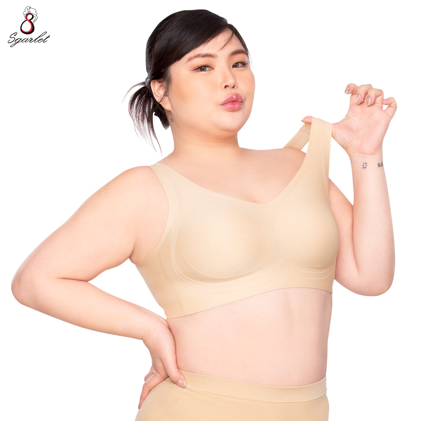 Sgarlet Plussize เสื้อในไร้โครง ไร้ตะเข็บ แบบ Bonding ใส่สบาย เรียบเนียนทั้งตัว MB1528
