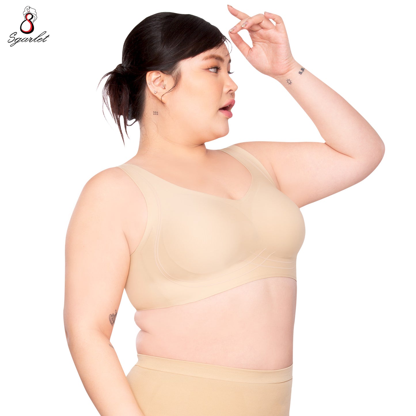 Sgarlet Plussize เสื้อในไร้โครง ไร้ตะเข็บ แบบ Bonding ใส่สบาย เรียบเนียนทั้งตัว MB1528