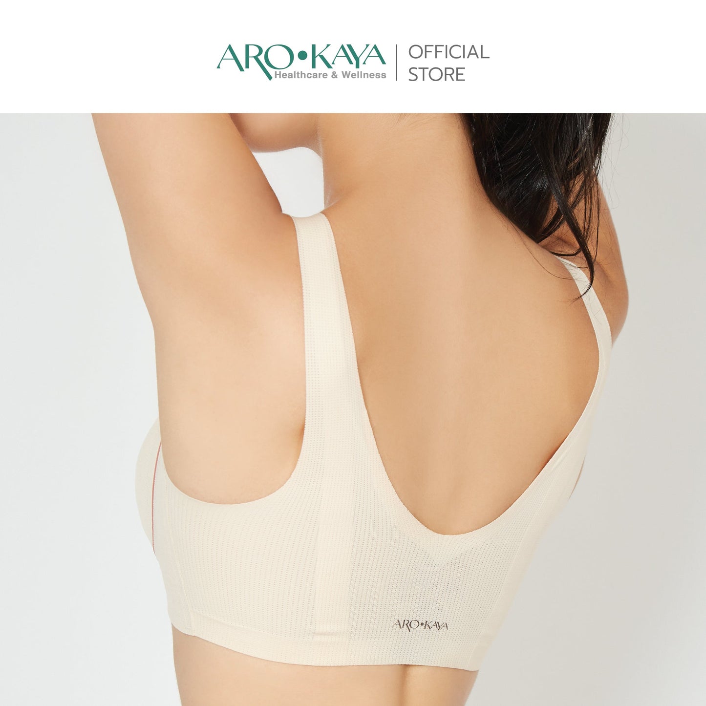 AROKAYA YOGA BRA เสื้อในสำหรับใส่เล่นโยคะ สีดำ สีเนื้อ รุ่น AB2102
