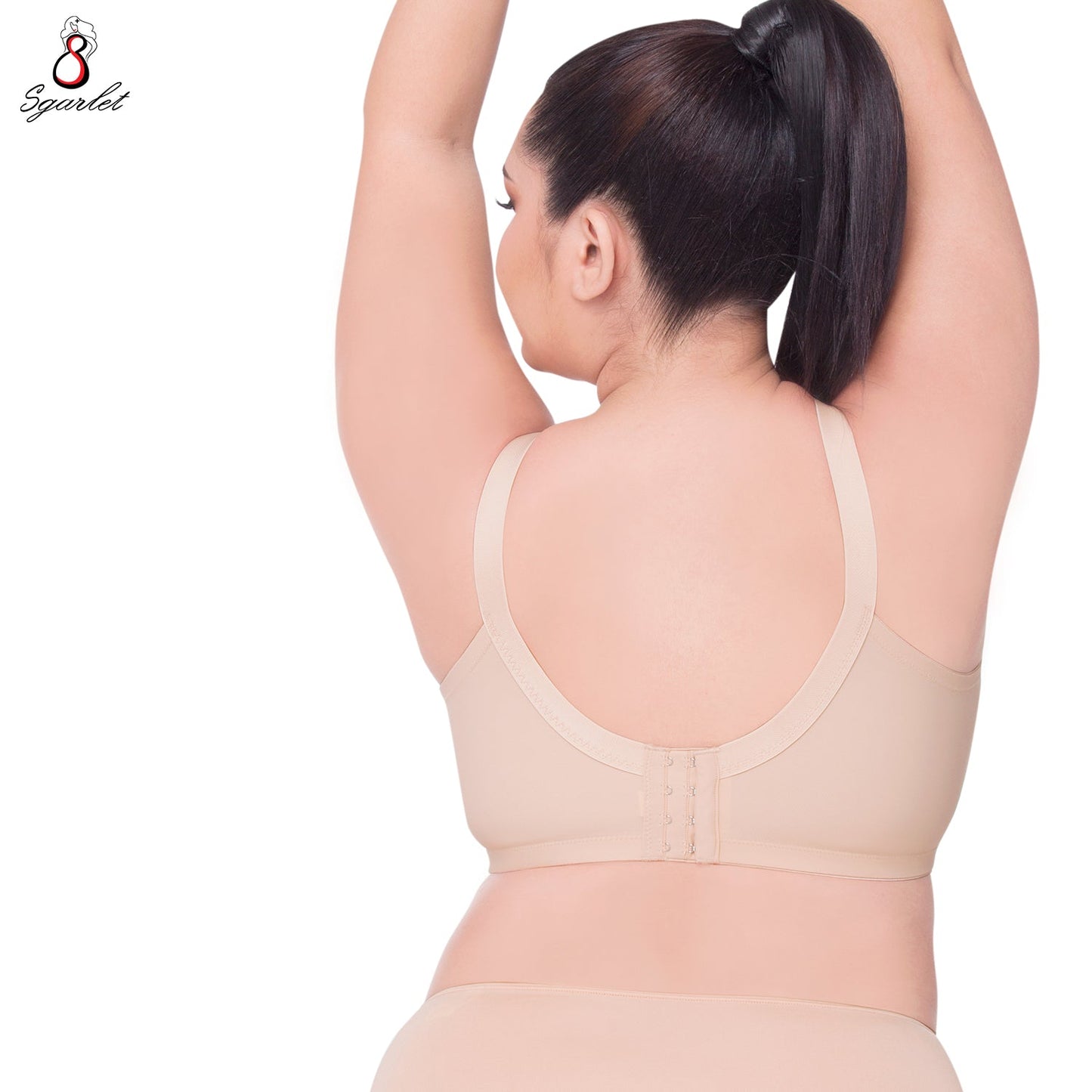SGARLET PLUSSIZE Wireless bra เสื้อในไร้โครง สาวอวบ ตัวเรียบ สีโอลด์โรส สีเนื้อ สีดำ รุ่น MB1507