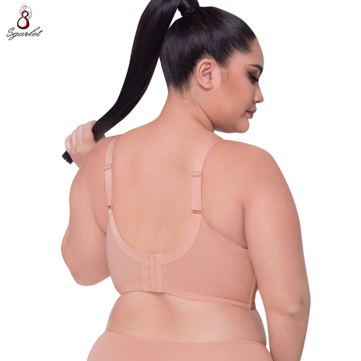 SGARLET PLUSSIZE Wireless bra เสื้อในไร้โครง สาวอวบ ตัวเรียบ สีโอลด์โรส สีเนื้อ สีดำ รุ่น MB1510