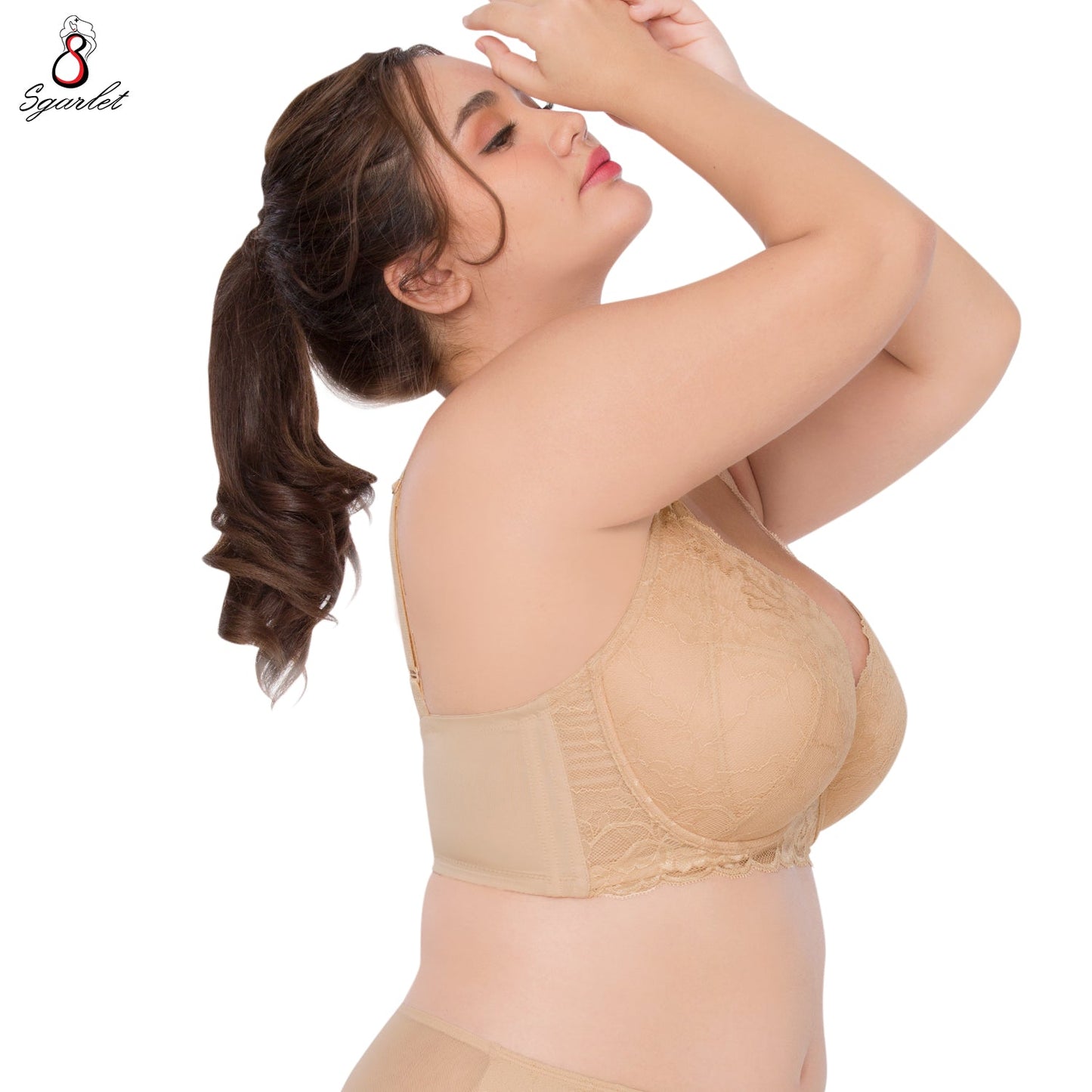 SGARLET PLUSSIZE Lace bra เสื้อชั้นในตกแต่งลูกไม้ รุ่น MB1721