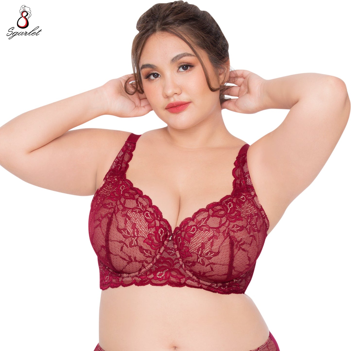 SGARLET PLUSSIZE Lace bra เสื้อชั้นในตกแต่งลูกไม้ รุ่น MB1721