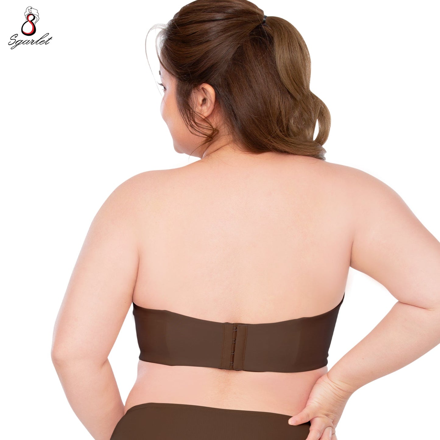 SGARLET PLUSSIZE Locking bra เสื้อในมีโครง สาวอวบ เกาะอกถอดสายได้ สีดำ สีเนื้อ สีกะปิ สีช็อคโกแลต สีโอลโรส รุ่น MB1728