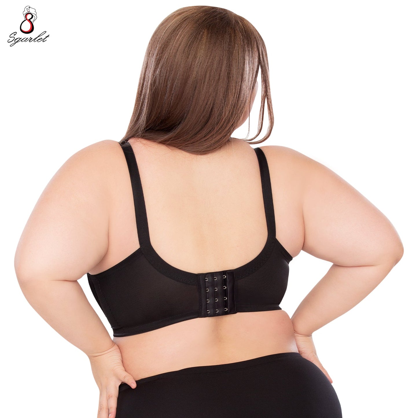 SGARLET PLUSSIZE Sophia underwire bra เสื้อในมีโครง สาวอวบ ลายลูกไม้ สีดำ สีเนื้อ สีชาเย็น รุ่น MB1733