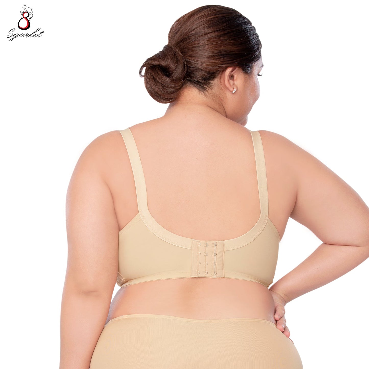 SGARLET PLUSSIZE Underwire lace bra เสื้อในมีโครง สาวอวบ ลายลูกไม้ สีชาเย็น สีเนื้อ สีดำ รุ่น MB1735