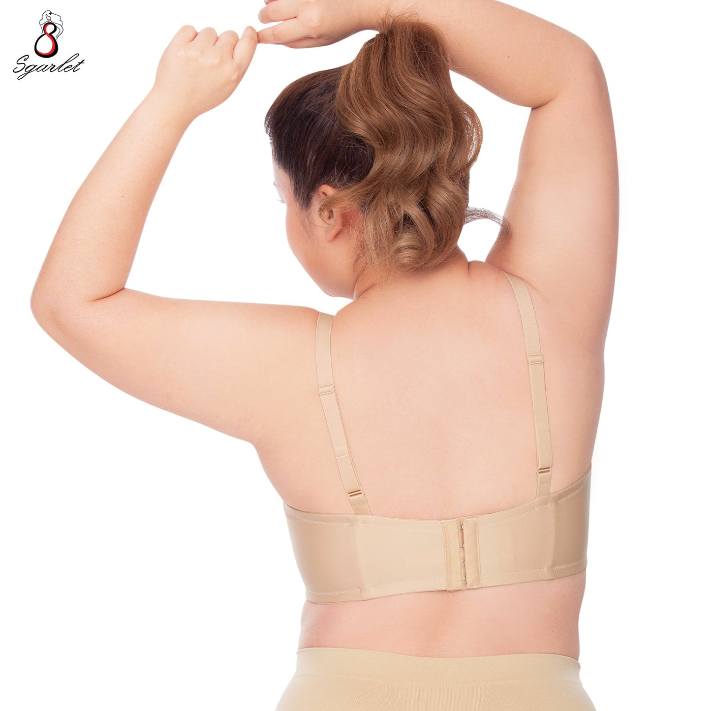 SGARLET PLUSSIZE Vicky bra เสื้อในมีโครง สาวอวบ เต้าเรียบ tank top สีดำ สีเนื้อ รุ่น MB1742