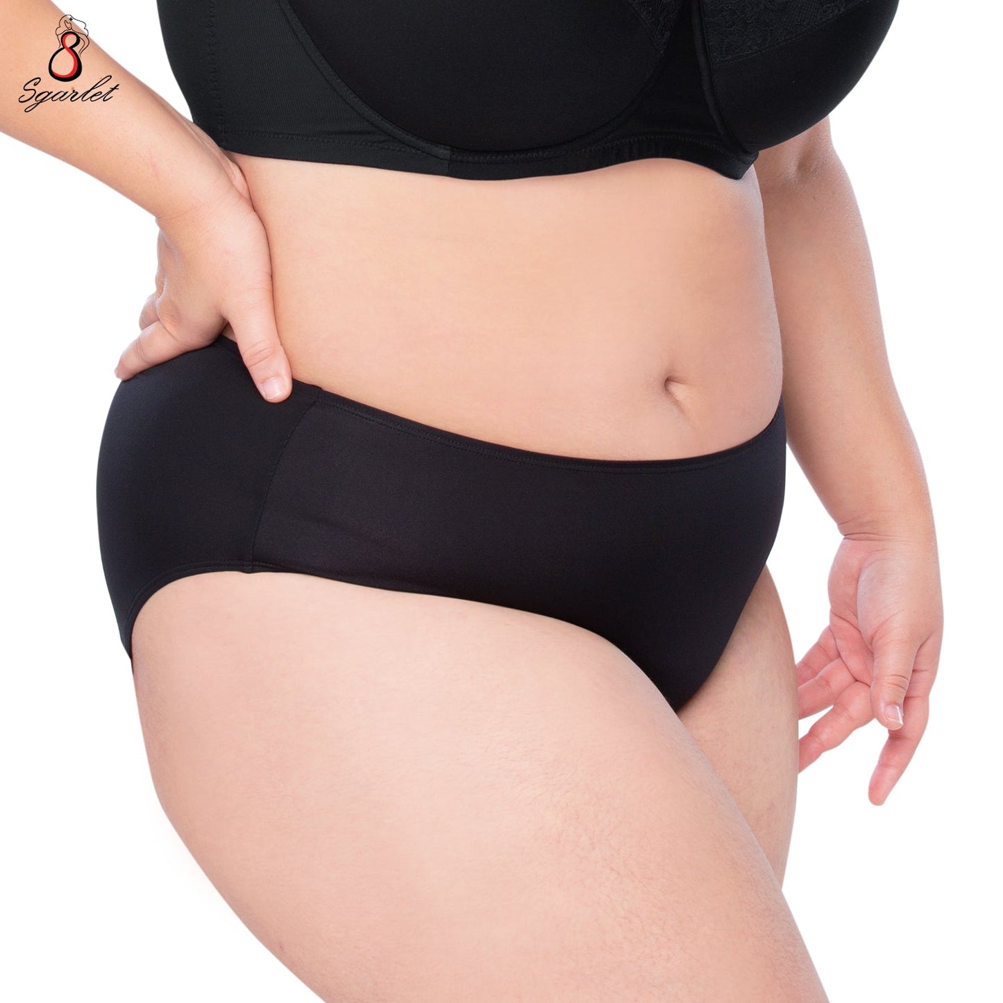 SGARLET PLUSSIZE Extra size panties กางเกงใน สาวอวบ ใหญ่พิเศษ ตัวเรียบ สีดำ สีเนื้อ รุ่น MB6004