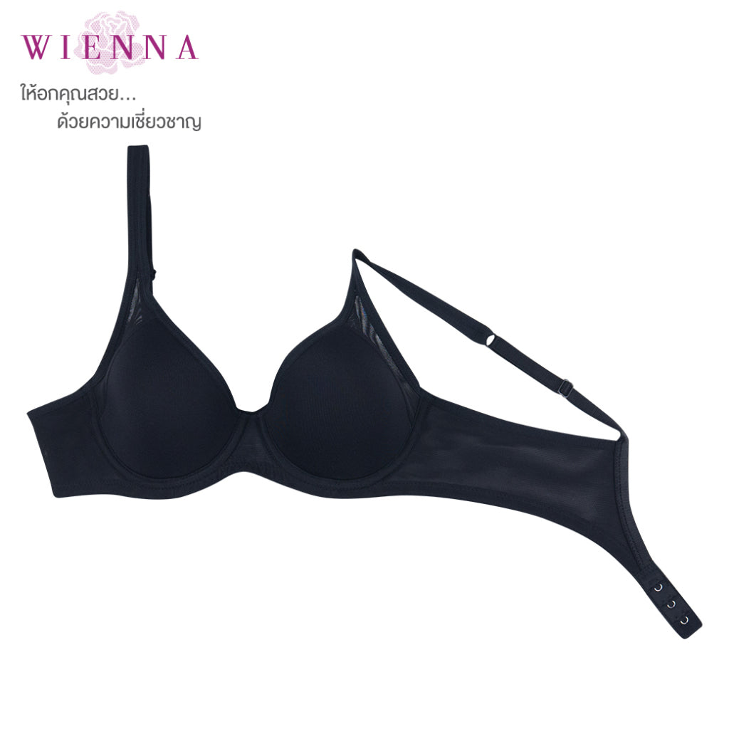 WIENNA เสื้อในมีโครง ตัวเรียบ สีดำ สีเนื้อ สีน้ำเงิน รุ่น DB27291