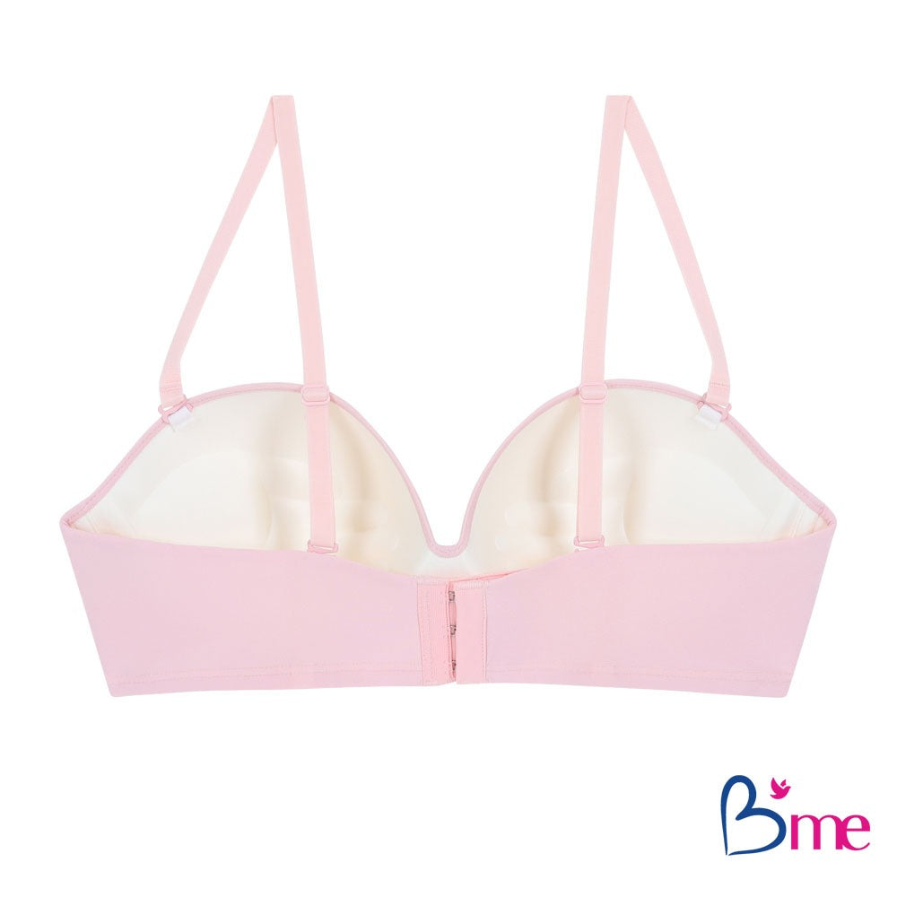 B'ME (BE-U Collection) เสื้อในไร้โครงเกาะอก ถอดสายได้ ฟองน้ำหนา สีชมพู สีน้ำตาล สีดำ สีขาว สีเนื้อ สีกรม รุ่น ME1701
