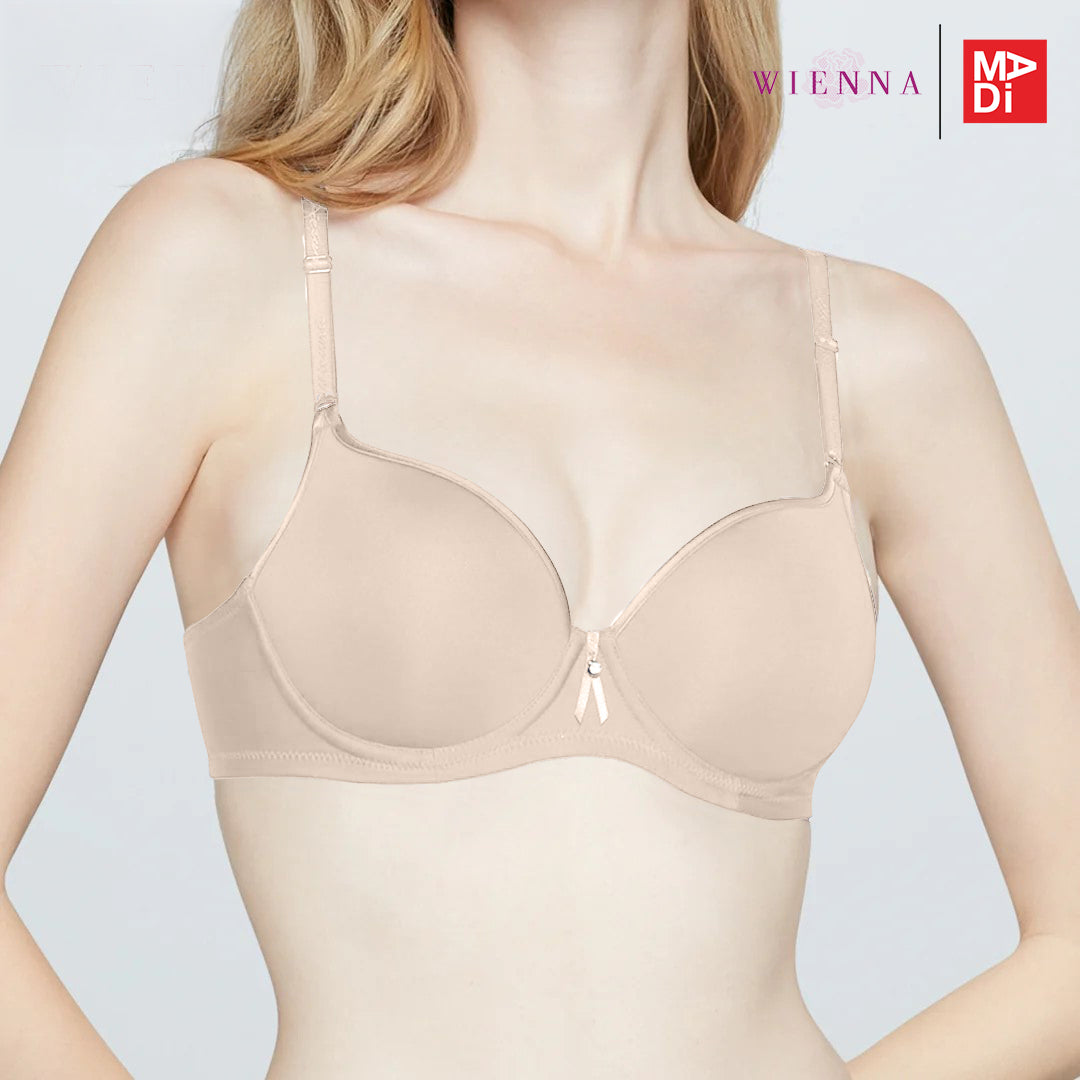 WIENNA Degrees Beautiful เสื้อในมีโครง ตัวเรียบ สีเนื้อ สีดำ รุ่น DB41422