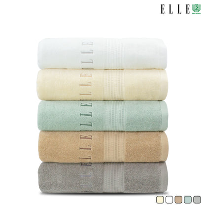 ELLE Towel สีใหม่ ผ้าขนหนูผลิตจากเส้นใยคอตตอน เส้นด้ายคู่ ผ้าเช็ดผม และผ้าเช็ดตัว มีขนาดให้เลือก (MGRTEC054) สีใหม่ล่าสุด