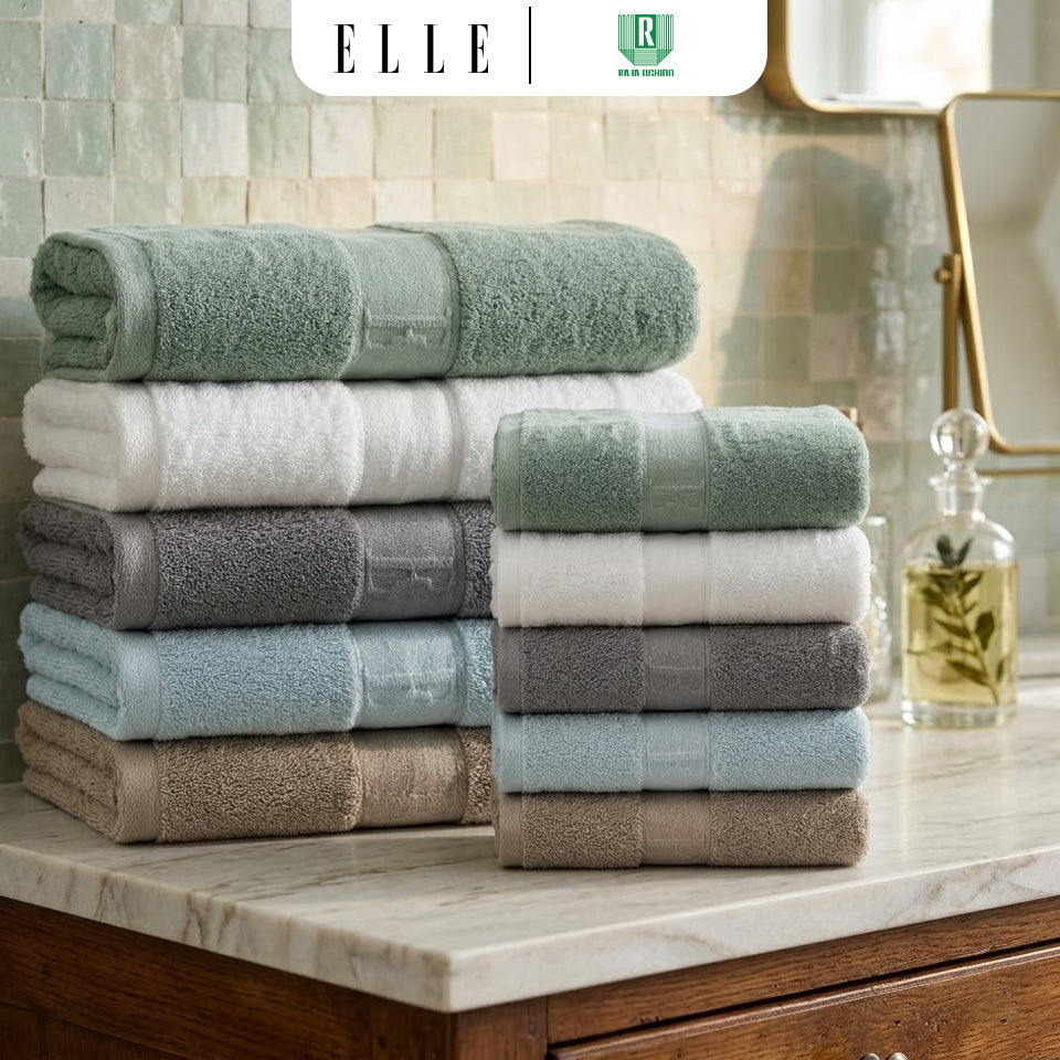 ELLE Bamboo Soft Touch ผ้าขนหนูผลิตจากเส้นใย Bamboo 70% Cotton30% [MGRTEC056]