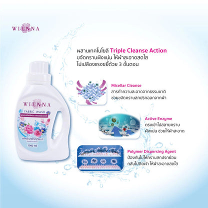 WIENNA FABRIC WASH ผลิตภัณฑ์ซักผ้า สูตรลดรอยยับ ช่วยให้ผ้ารีดเรียบง่าย DC11102