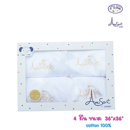 Amusant by Enfant Cotton Bamboo 100% Washcloth ผ้าอ้อมเด็ก ผ้าสาลู รุ่น EH7A17