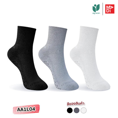 AROKAYA ZERO ODOR SOCKS - HEALTHY ถุงเท้าเพื่อสุขภาพ มีปุ่มซิลิโคนกันลื่นบริเวณฝ่าเท้า รุ่น AA1L04