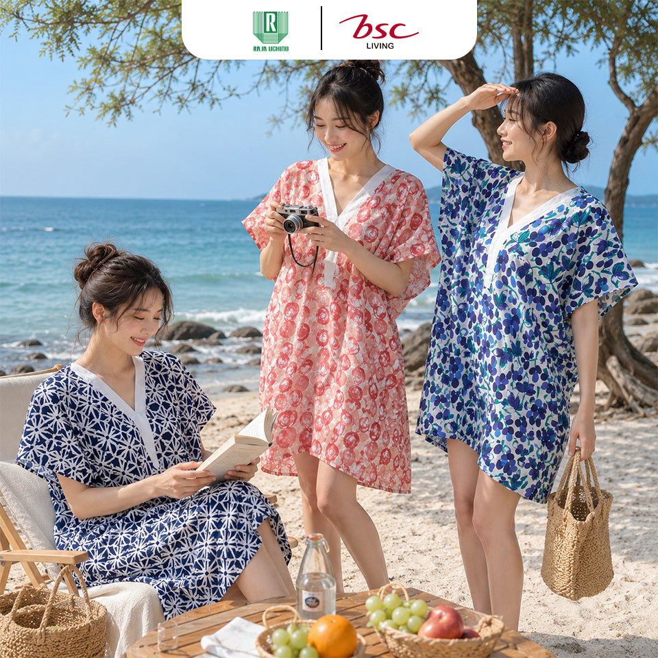 BSC ชุดเดรส ชุดลำลอง Cotton Gauze Breeze Dress (MGRASR109)