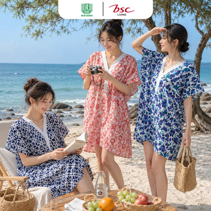 BSC ชุดเดรส ชุดลำลอง Cotton Gauze Breeze Dress (MGRASR109)