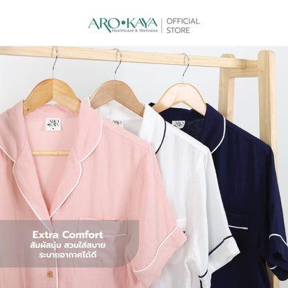Arokaya Bamboo Nightwear ชุดนอนเยื่อไผ่ ชุดเดรส ผ้านิ่ม ใส่สบาย  รุ่น DRESS รุ่น AC2701