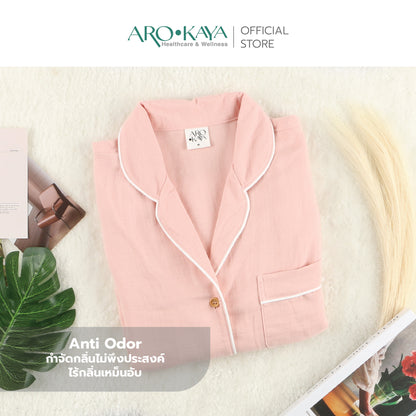 Arokaya Bamboo Nightwear ชุดนอนเยื่อไผ่ ชุดเดรส ผ้านิ่ม ใส่สบาย  รุ่น DRESS รุ่น AC2701