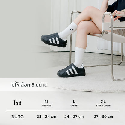 AROKAYA ZERO ODOR SOCKS - CREW ถุงเท้าข้อสูงเสริมหนาบริเวณฝ่าเท้า รุ่น AA1L03