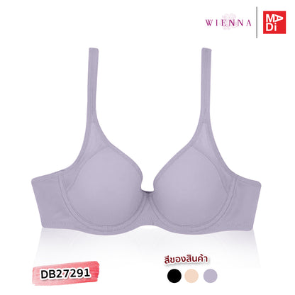 WIENNA เสื้อในมีโครง ตัวเรียบ สีดำ สีเนื้อ สีน้ำเงิน รุ่น DB27291