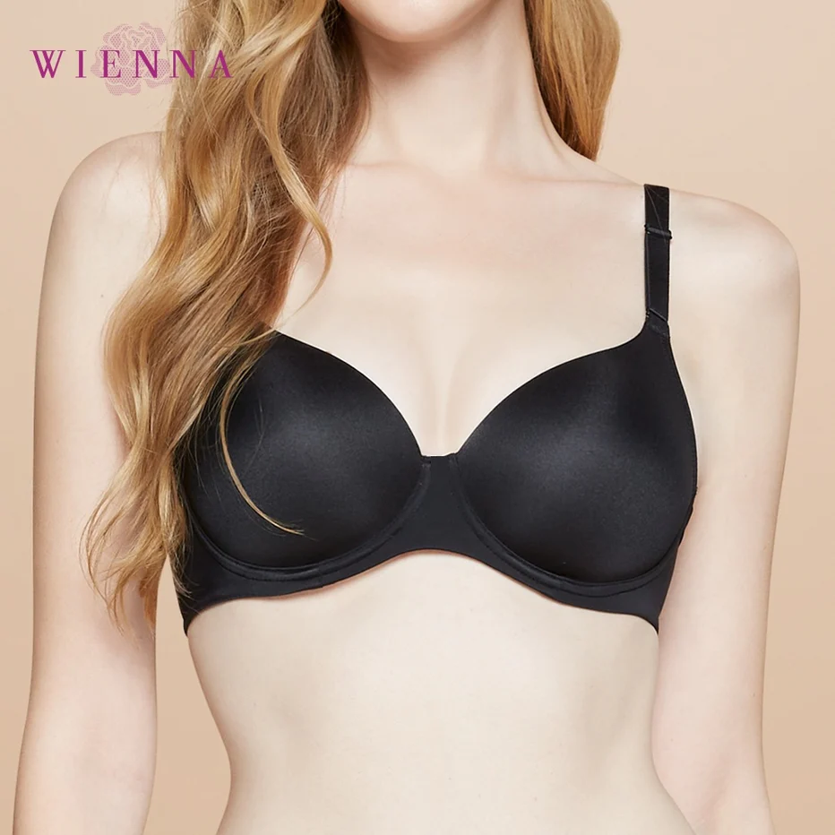 WIENNA (Beauty) เสื้อในมีโครง ตัวเรียบ เสริมหนาล่างบางบน รุ่น DB27626