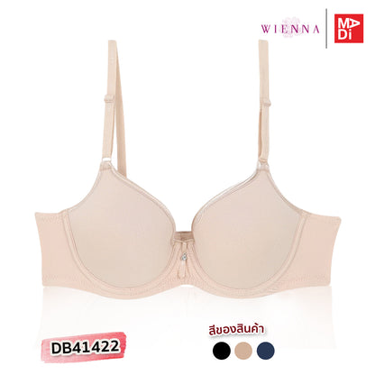 WIENNA Degrees Beautiful เสื้อในมีโครง ตัวเรียบ สีเนื้อ สีดำ รุ่น DB41422