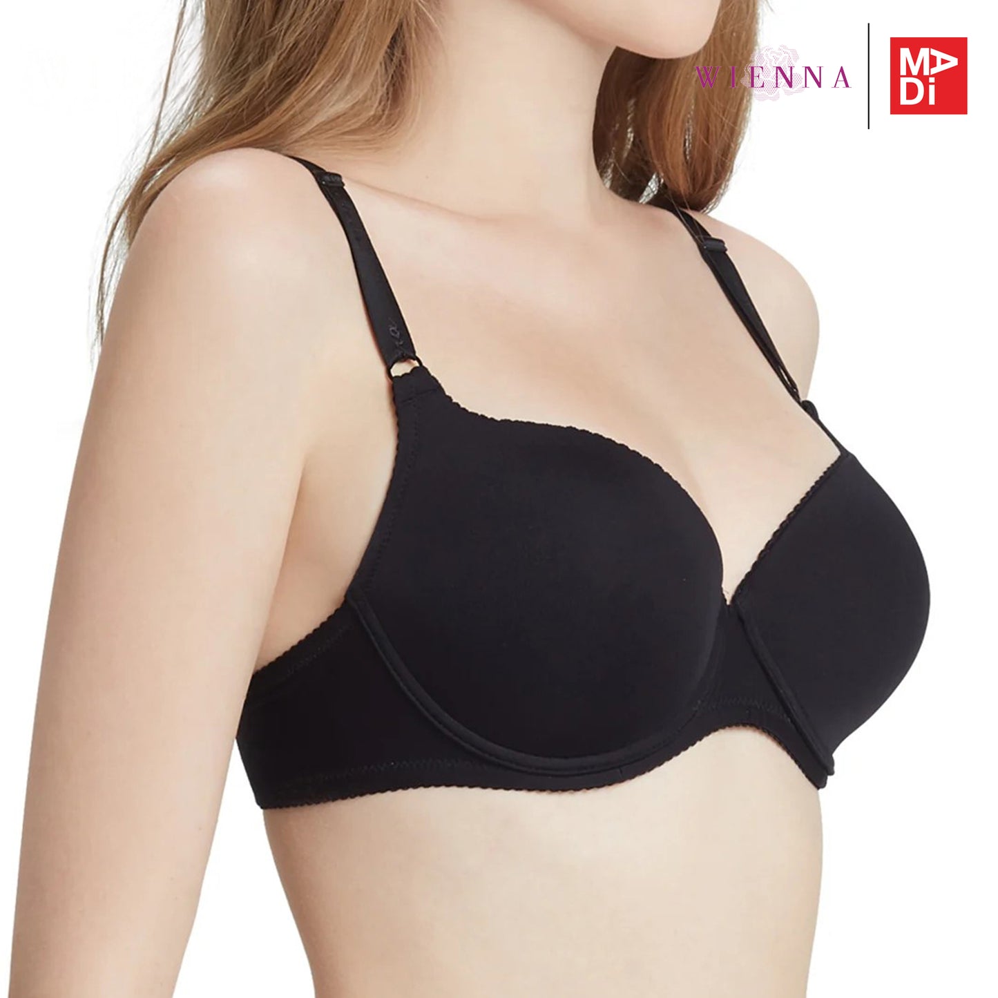 WIENNA EVERYDAY COZY เสื้อในมีโครง ตัวเรียบ สีดำ สีเนื้อ รุ่น DB41430