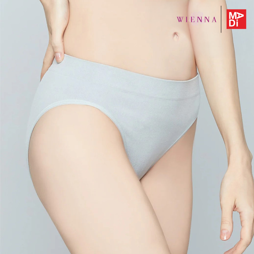 WIENNA VNZ Top-Dyed กางเกงชั้นใน แบบครึ่งตัว ระบายอากาศ สีเทา รุ่น DL6204