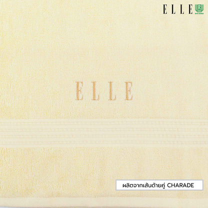 ELLE Towel สีใหม่ ผ้าขนหนูผลิตจากเส้นใยคอตตอน เส้นด้ายคู่ ผ้าเช็ดผม และผ้าเช็ดตัว มีขนาดให้เลือก (MGRTEC054) สีใหม่ล่าสุด