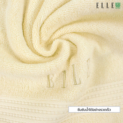 ELLE Towel สีใหม่ ผ้าขนหนูผลิตจากเส้นใยคอตตอน เส้นด้ายคู่ ผ้าเช็ดผม และผ้าเช็ดตัว มีขนาดให้เลือก (MGRTEC054) สีใหม่ล่าสุด