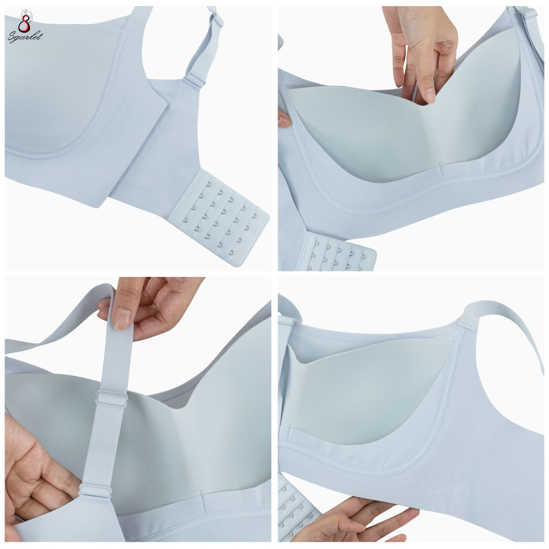 Sgarlet  Jolie bra เสื้อในไซส์ใหญ่ไร้รอยต่อไร้โครง เก็บกระชับ ผ้าพรางเนินอก สีเนื้อ สีฟ้าอมเทา MB1524