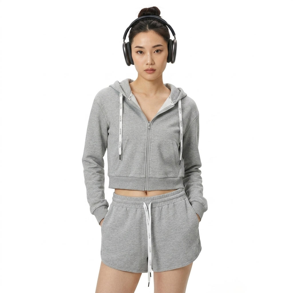 AROKAYA COLLAGEN CROPPED HOODIE เสื้อฮู้ดทรงครอปป้องกันรังสี UV รุ่น AC3801