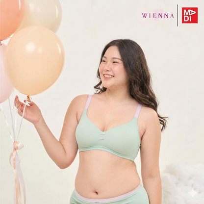 FULL MOON BRA Cotton Candy เสื้อในไร้โครง สาวคัพใหญ่ เต้าโมล ตัวเรียบ  สีเนื้อ สีฟ้า สีเขียว รุ่น NB45406
