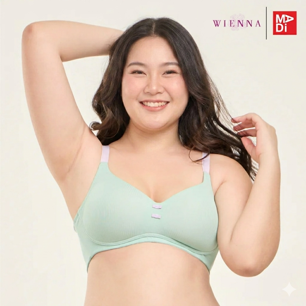 FULL MOON BRA Cotton Candy เสื้อในไร้โครง สาวคัพใหญ่ เต้าโมล ตัวเรียบ  สีเนื้อ สีฟ้า สีเขียว รุ่น NB45406