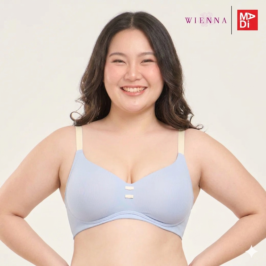 FULL MOON BRA Cotton Candy เสื้อในไร้โครง สาวคัพใหญ่ เต้าโมล ตัวเรียบ  สีเนื้อ สีฟ้า สีเขียว รุ่น NB45406