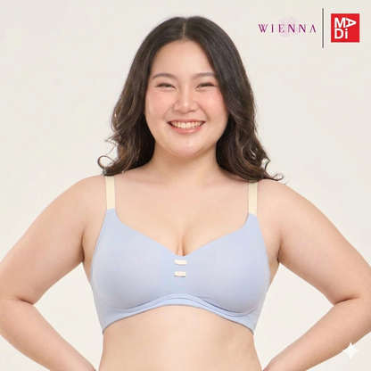 FULL MOON BRA Cotton Candy เสื้อในไร้โครง สาวคัพใหญ่ เต้าโมล ตัวเรียบ  สีเนื้อ สีฟ้า สีเขียว รุ่น NB45406