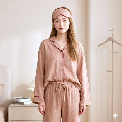 AROKAYA COLLAGEN NIGHTWEAR ชุดนอนถนอมผิว เส้นใยเรยอนผสมคอลลาเจน - AC2502
