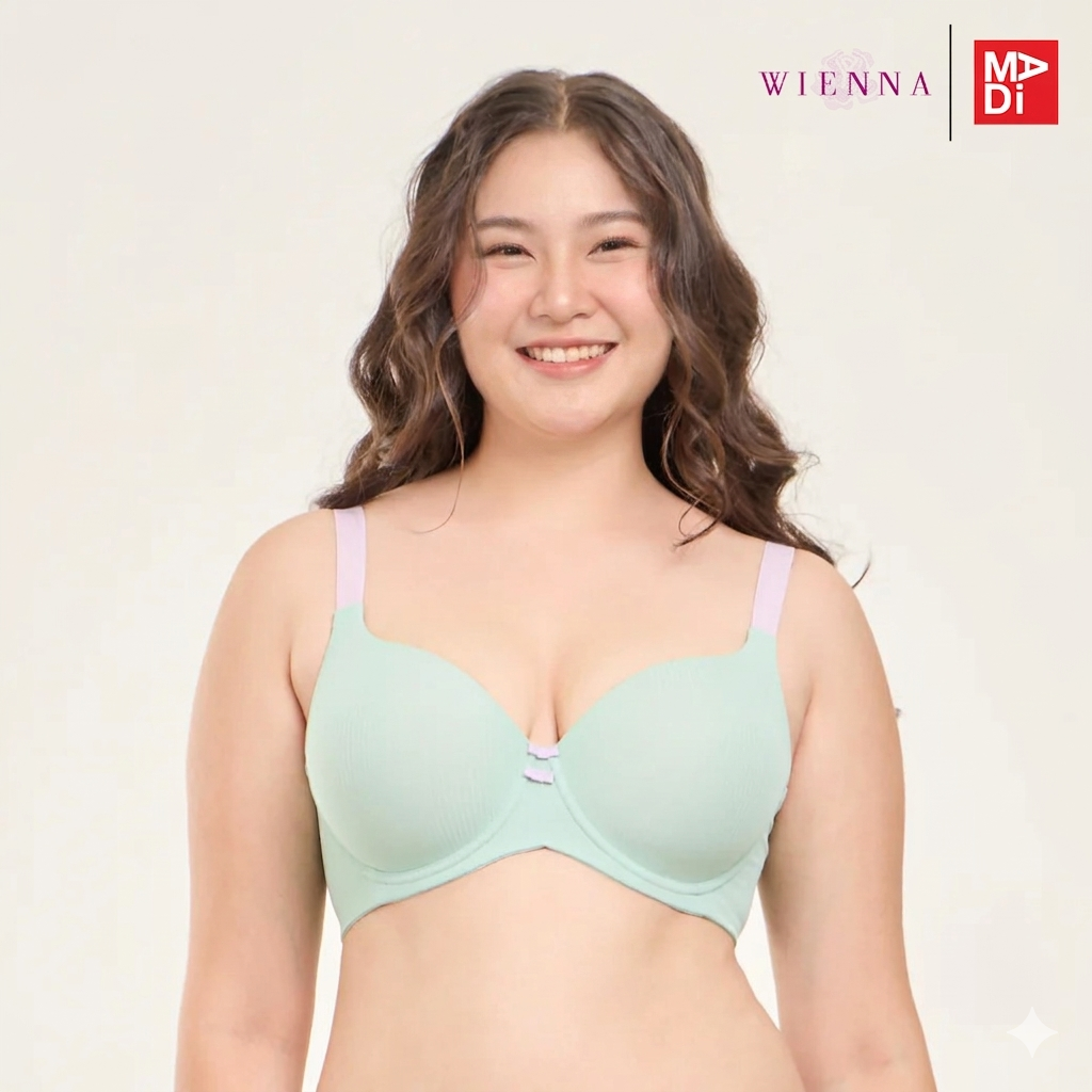 FULL MOON BRA Cotton Candy เสื้อในมีโครง คัพใหญ่ เต้าโมล ตัวเรียบ สีเนื้อ สีฟ้า สีเขียว รุ่น NB41461 และ รุ่น NB41462