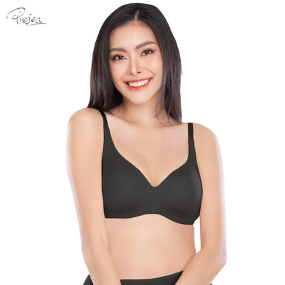 PRESEA SOFTBRA Smooth seamless bra เสื้อในไร้โครง ตัวเรียบ สีดำ สีเนื้อ สีชมพูกุหลาบป่า สีม่วงอ่อน รุ่น MA1511