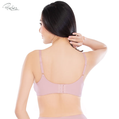 PRESEA SOFTBRA Smooth seamless bra เสื้อในไร้โครง ตัวเรียบ สีดำ สีเนื้อ สีชมพูกุหลาบป่า สีม่วงอ่อน รุ่น MA1511