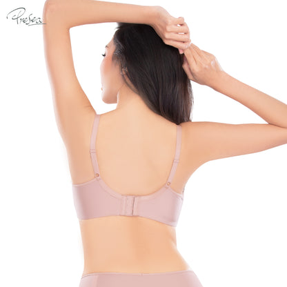 PRESEA SOFTBRA Beauty lace bra เสื้อในไร้โครง ลายลูกไม้ สีดำ สีเทา สีกุหลาบป่า รุ่น MA1512