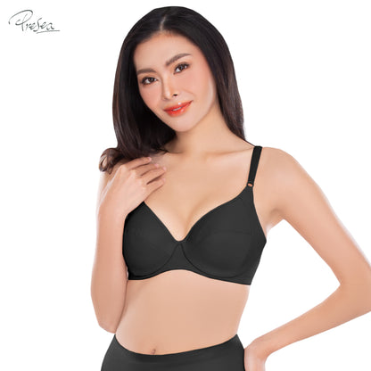 PRESEA SOFTBRA Comfort bra เสื้อในมีโครง ตัวเรียบ สีดำ สีเนื้อ รุ่น MA1702